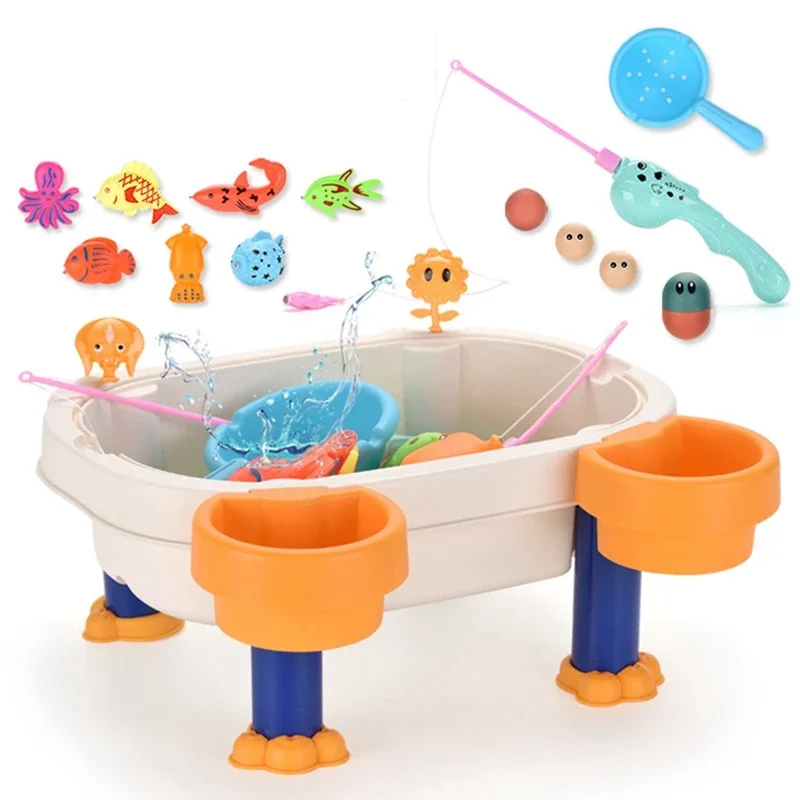 Kinderen Baby Bad Speelgoed Interactieve Water Pooltafel Speelgoed Montessori Magnetische Vissen Speelgoed Set Kinderen Educatieve Sport Games