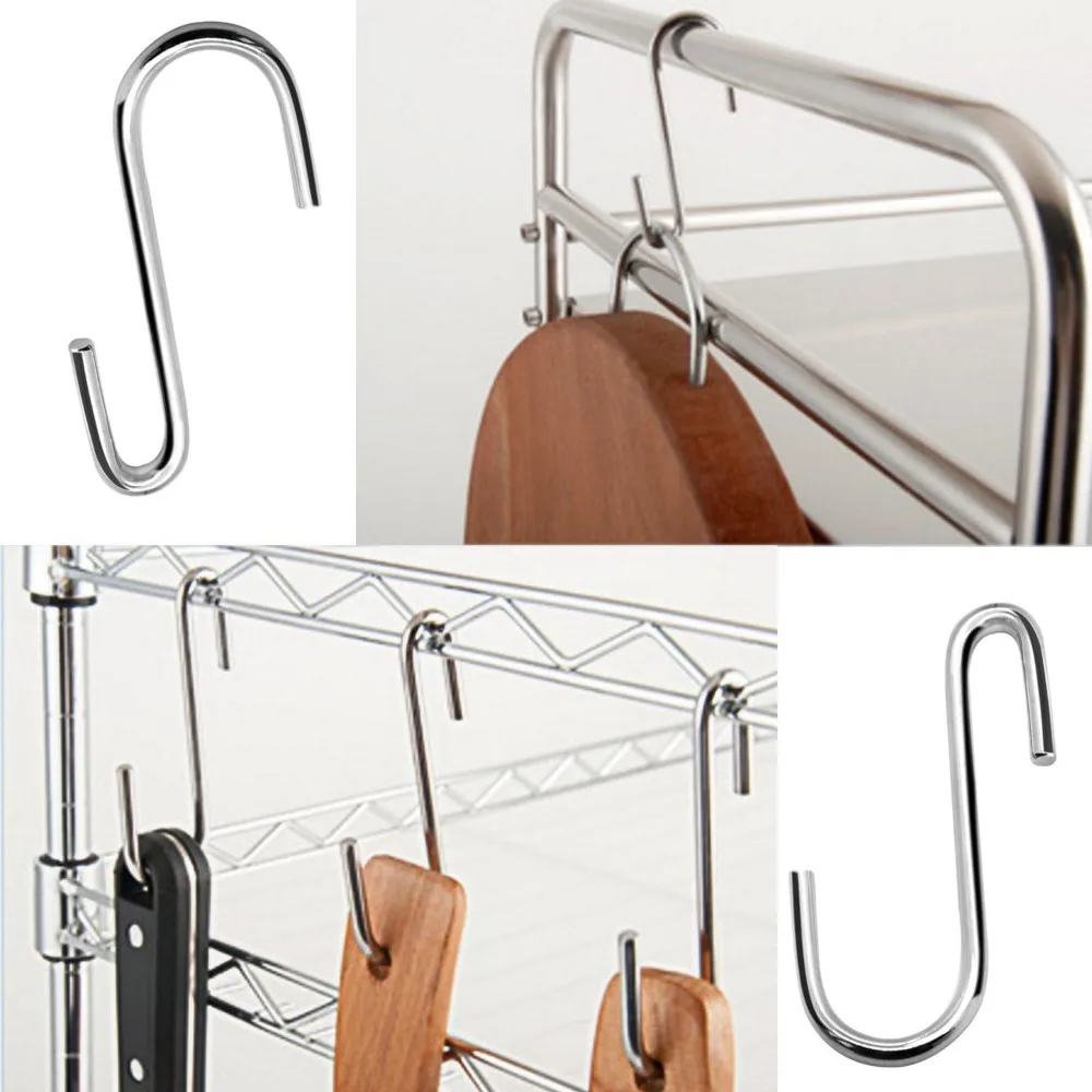 Heavy Duty S Haken Pan Pot Houder Rack Haken Opknoping Hangers S Vormige Organizer Opberghouder Kleding Tassen Keuken Accessoires