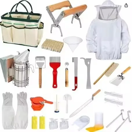 

New Comprehensive 30PCS Beekeeping Starter Kit Suit Jacket Hive Equipment Essential Tools for Professional Beekeepers
