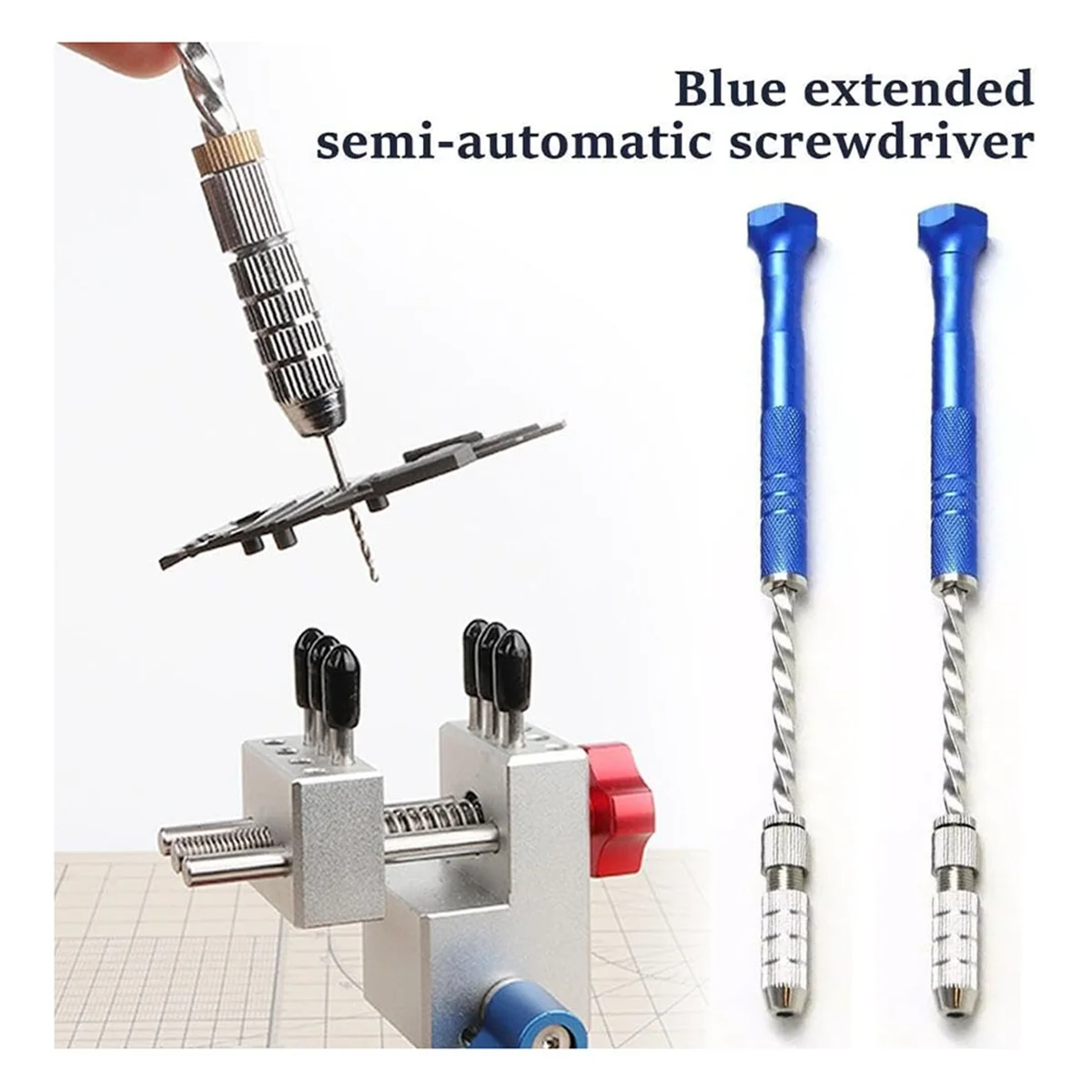 COMEE Pin Vise Handbohrer-Set mit 0,8–3 mm Mikro-Spiralbohrern