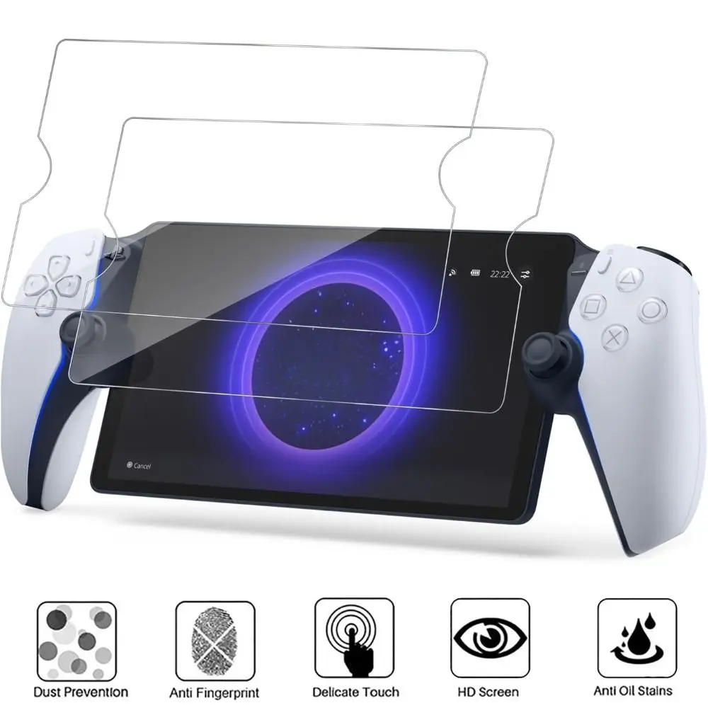 2pcs Game Accessories Screen Protector Handheld Console HD Protective Film 8 inch Arc Edge for Sony PlayStation Portal