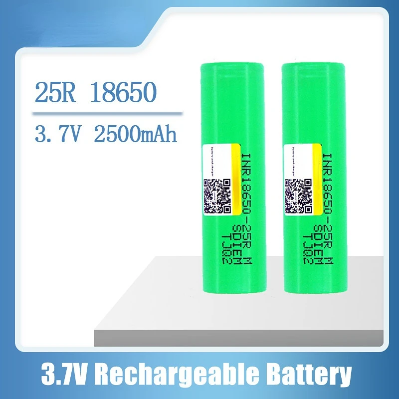 INR18650 25R 18650 2500mAh Rechargeable 20A lithium batteries Suitable for flashlight bateria For Flashlight