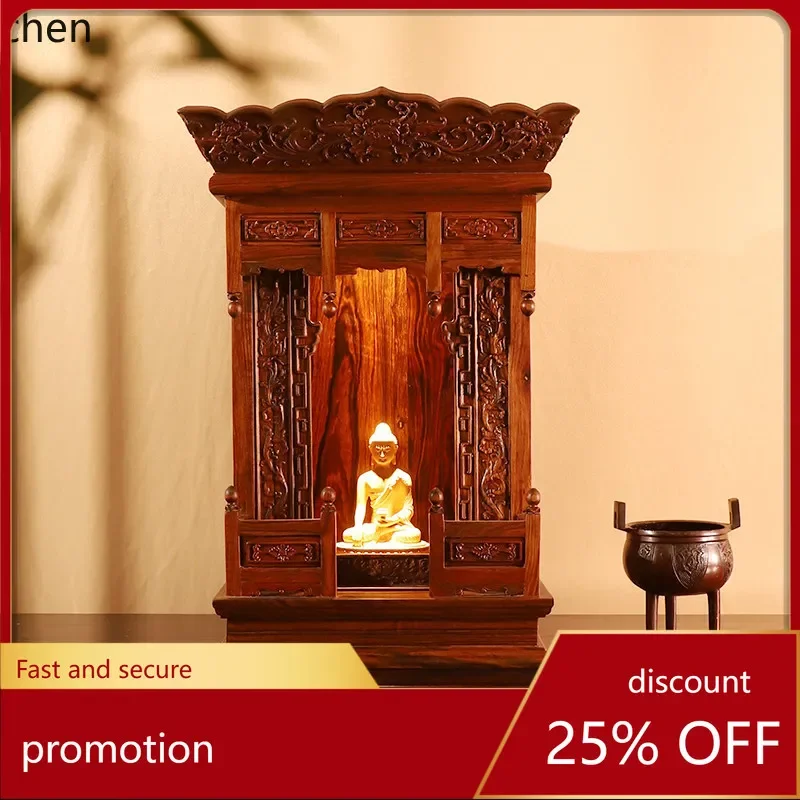 r5.21 solid wood buddhist niche cabinet can be hung on the wall for home incense case god slot buddhist temple offering table