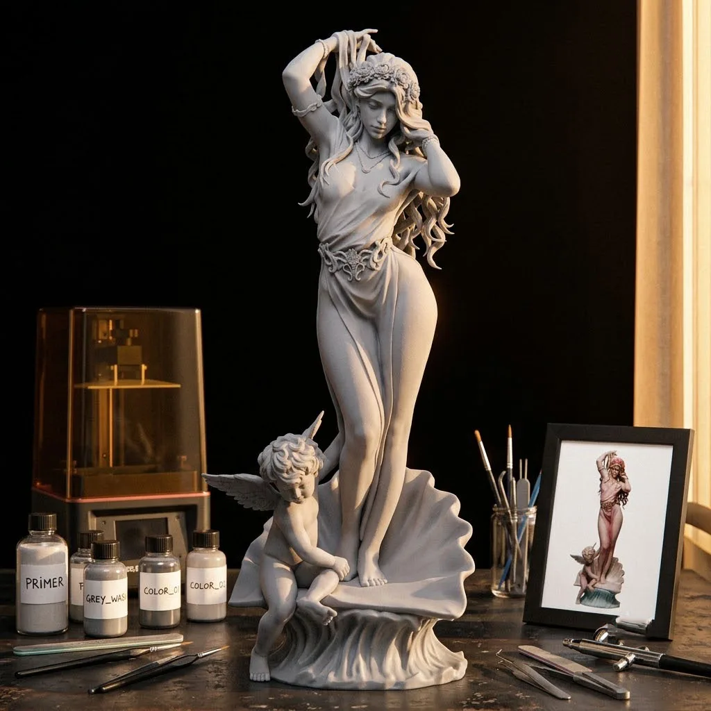1/18 1/12 Aphrodite Unpainted Unassembled 3D Printing Resin Figure Model Garage Kits  (Requires Painting and Assembly)
