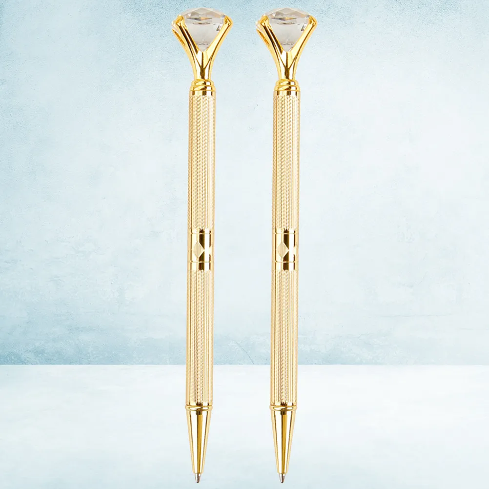 

2 шт. металлические шариковые ручки с алмазной гравировкой, для плавного письма, подарок на выпускной, офисные и школьные принадлежности, роллерная ручка