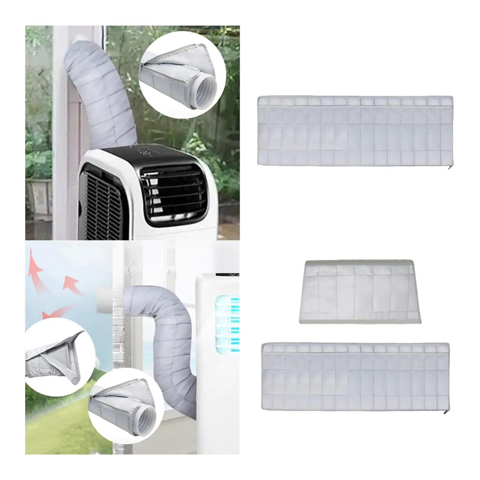 

Крышка шланга портативного кондиционера для диаметром 5,1 дюйма и 5,9 дюйма, вентиляционное отверстие выхлопного шланга, крышка рукава