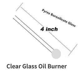 4inch/10.5CM Glass Oil Burner Pipe for Clear Thick Borosilicate Glass Experiment 10/50PCS