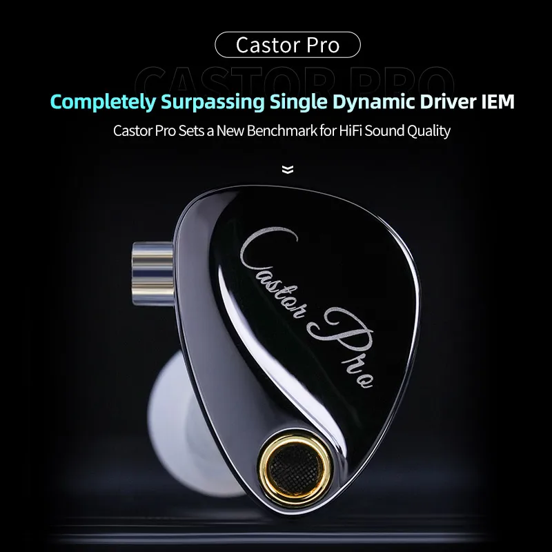KZ Castor Pro HiFi Earphones Dynamic Drivers High-end Tunable Earphones Sound Quality Bass Headset Detachable Cable Headphones