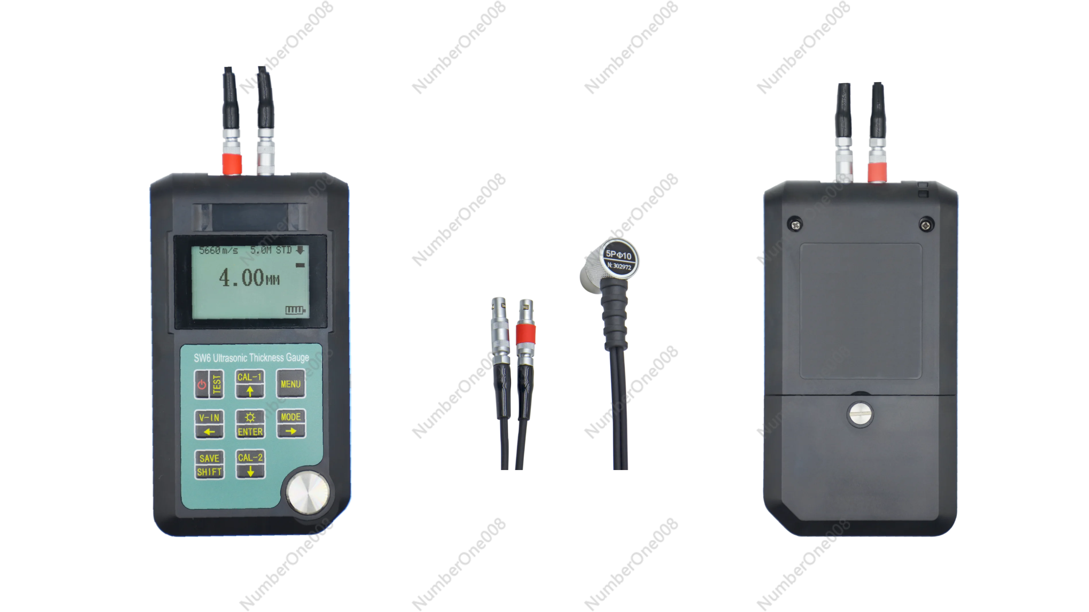 

SW6 Digital Thickness Measuring Meter Metal Various Probe Transducer Gauge