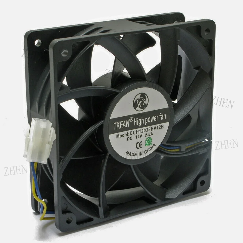 S Ultra High Airflow 12V 2.5A for MINER SERVER FAN 120x38mm 3-Pin PWM DCH12038HV12B