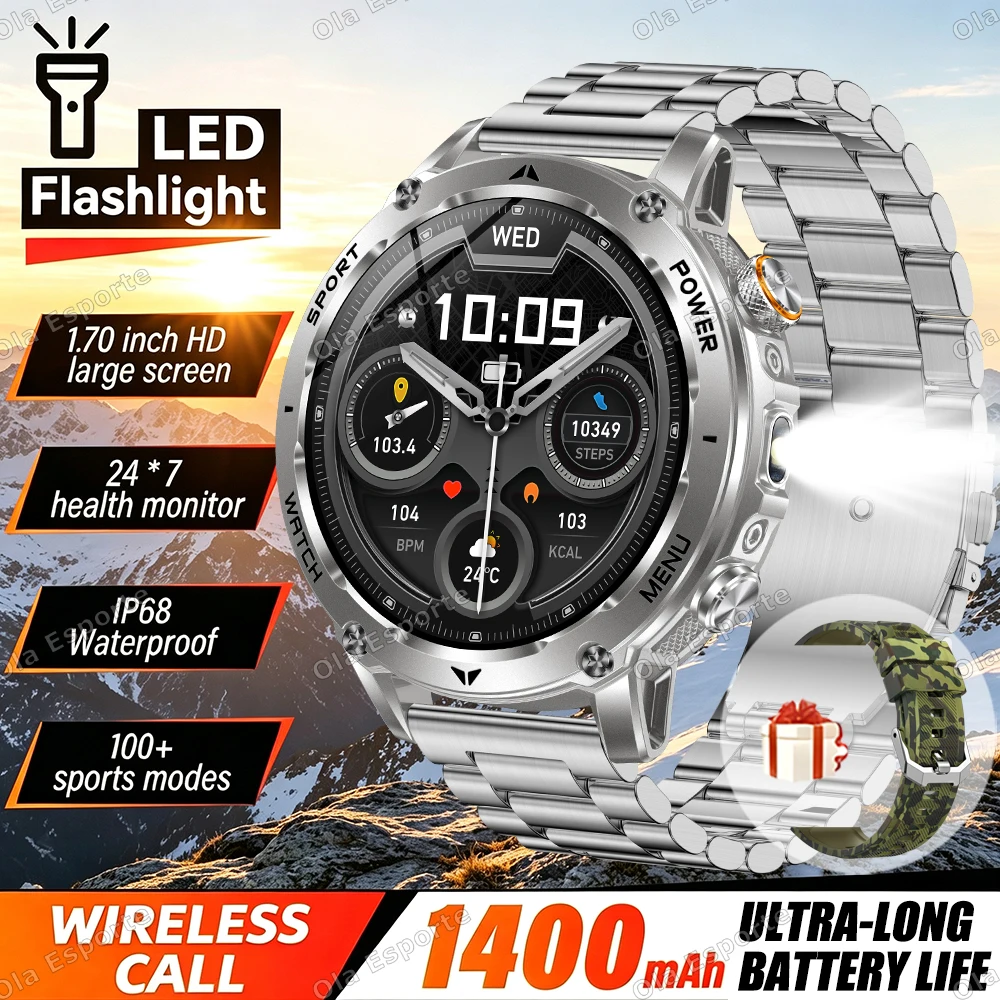 Military Smart Watch with AMOLED Screen & GPS
