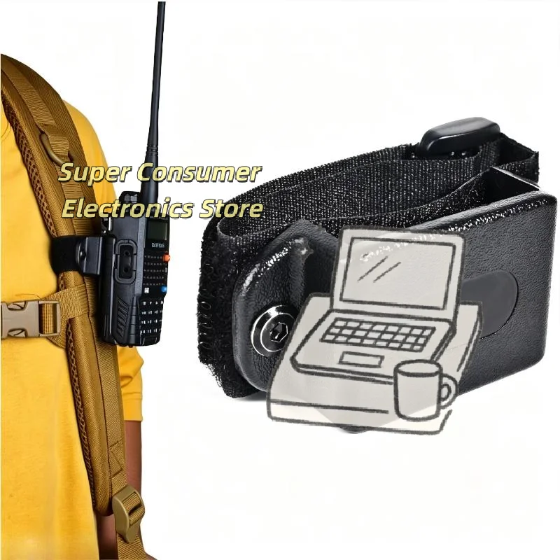 Walkie Talkie Quick Release Bracket Adjustable Universal Compatibility Radio Holder for Backpack Outdoor Exploration