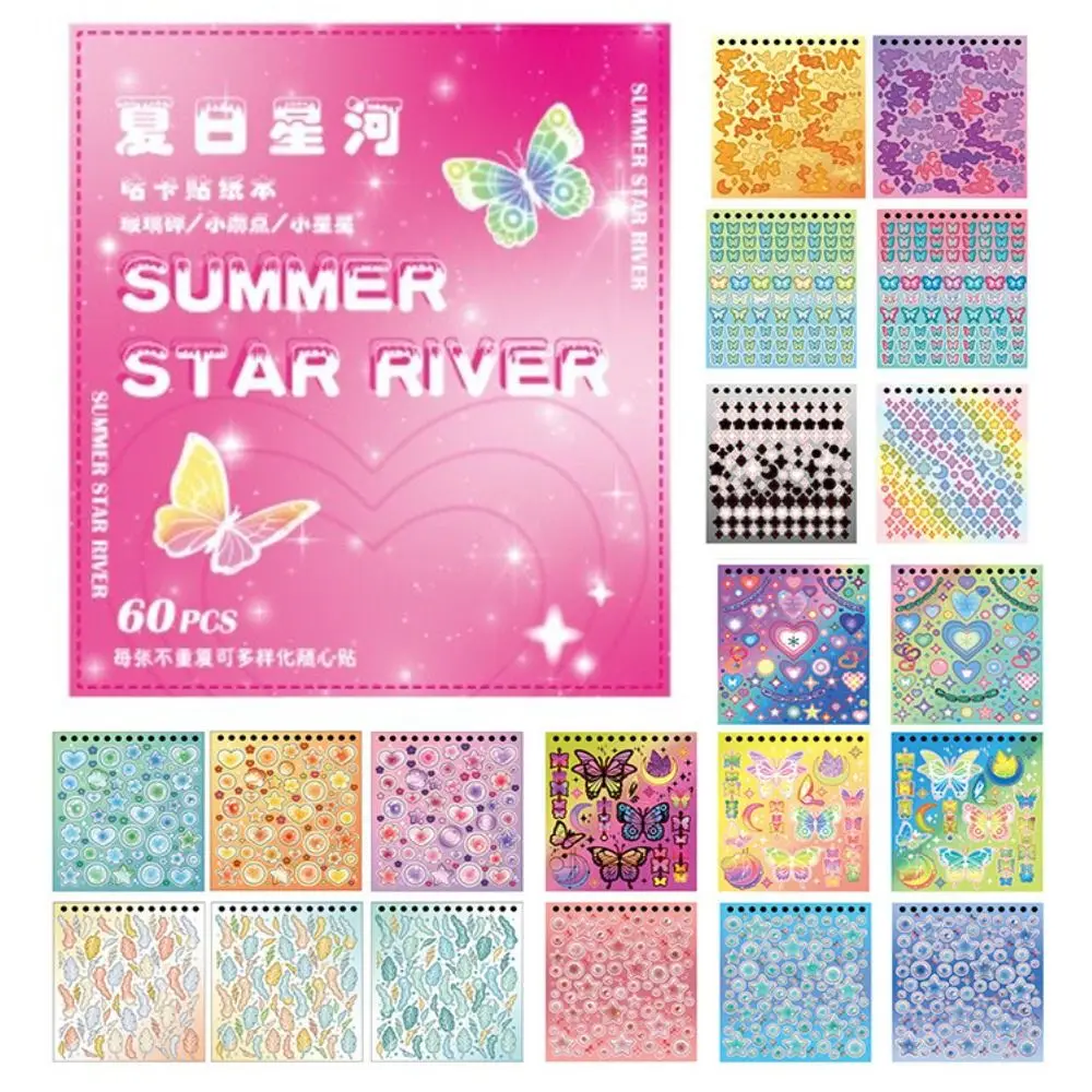 

60Sheets Art Paper Material Scrapbook Stickers Book Waterproof DIY Album Diary Stickers Decoration Kawaii Washi Paper Stickers