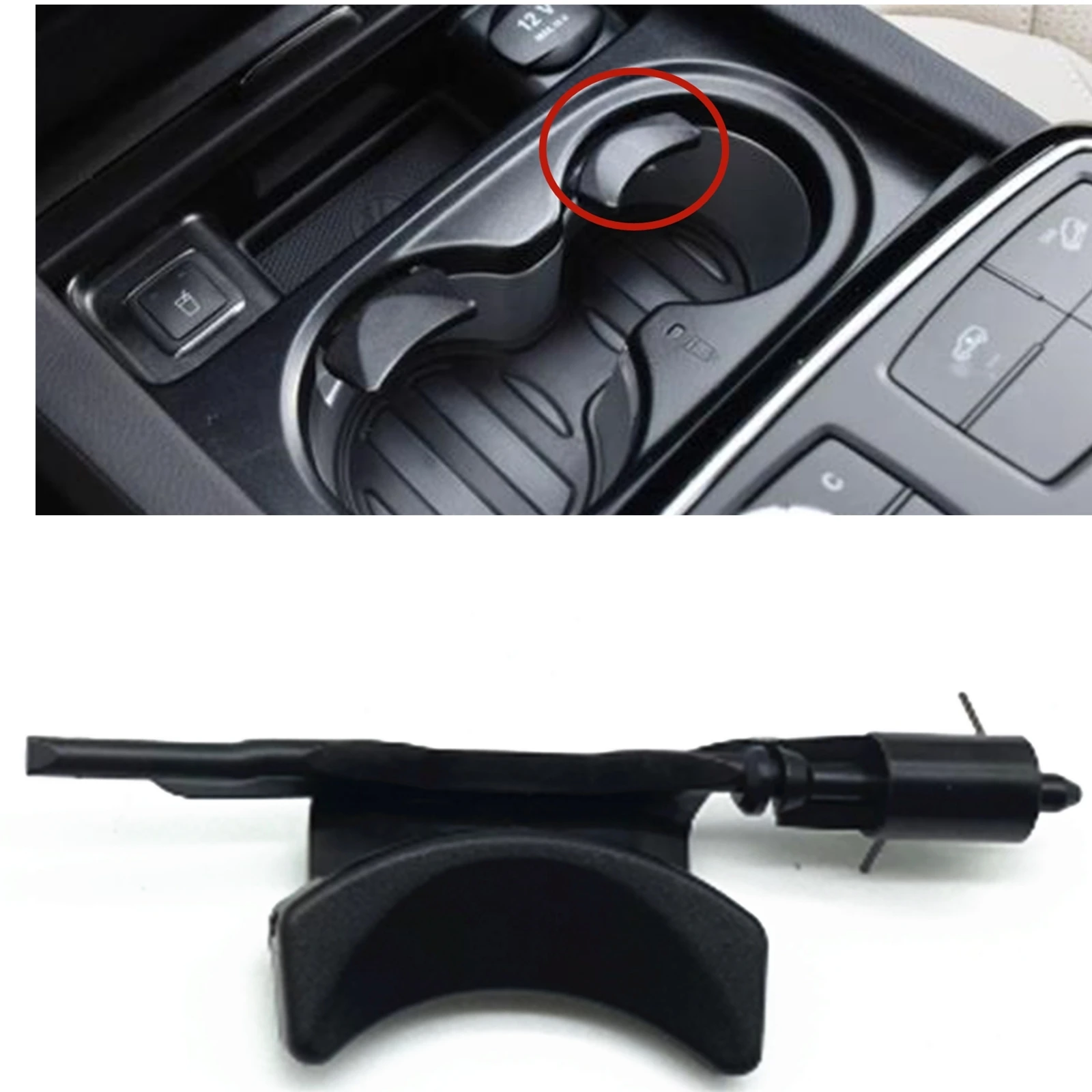 

For Mercedes-Benz W166 ML X166 GL W292 C292 GLE X166 GLS 2012-2019 Center Water Cup Panel Holder Side Retractable Buckle Kit