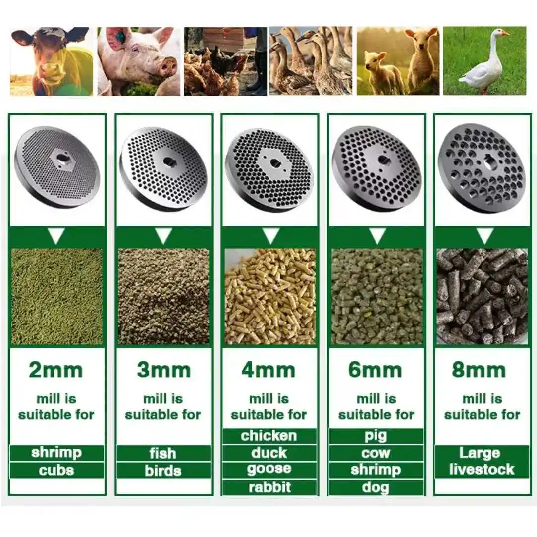 Chicken Cattle Cow Pig Pellet Feed Making Machine Poultry Feed Processing Machine Feed Pellet Manufacturing Machinery