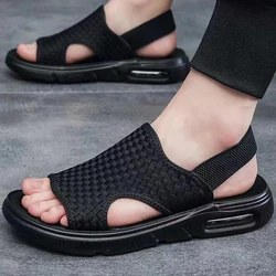 Beach Sandal for Men Casual Round Toe Solid Color Plus Size Sports Slippers Outdoor Lightweight Shoes Sandalias Verano Hombre
