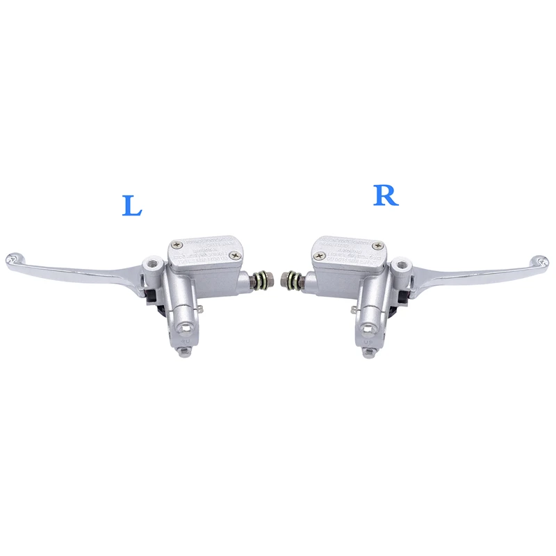 1 Pair Universal Motorcycle Hydraulic Brake Master Cylinder Clutch Lever Right Left Hand Brake Pump Master Cylinder For Honda