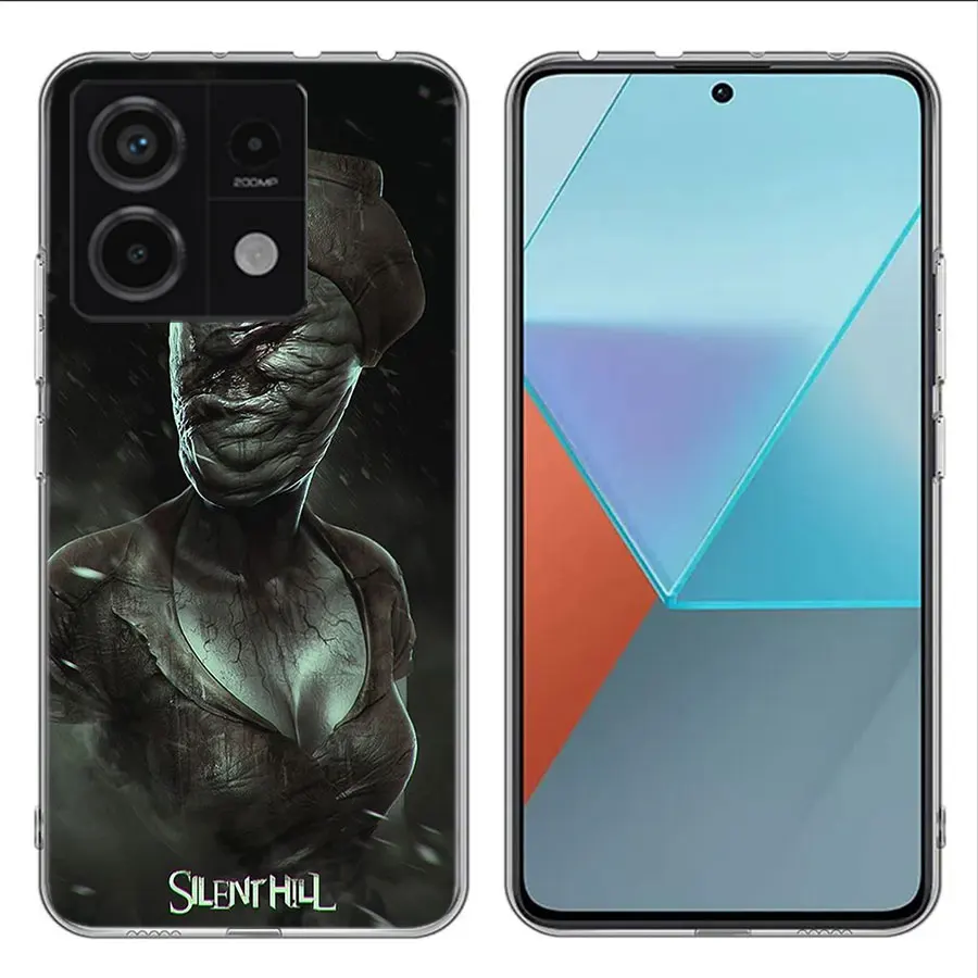 Games S-Silent Hill Clear Phone Case For Xiaomi Redmi 12 12C 10 10A 10C 9 9A 9C 9T Note 13 12 Pro + 12S TPU 8 8A 7 7A Pattern So