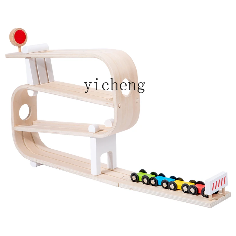 Zabawka dla dzieci - autko ślizgające się po torze, dla chłopca, od [ile] lat, model Pule Baby Boy Track Gliding Warrior, napęd inercyjny, odporna na upadki.