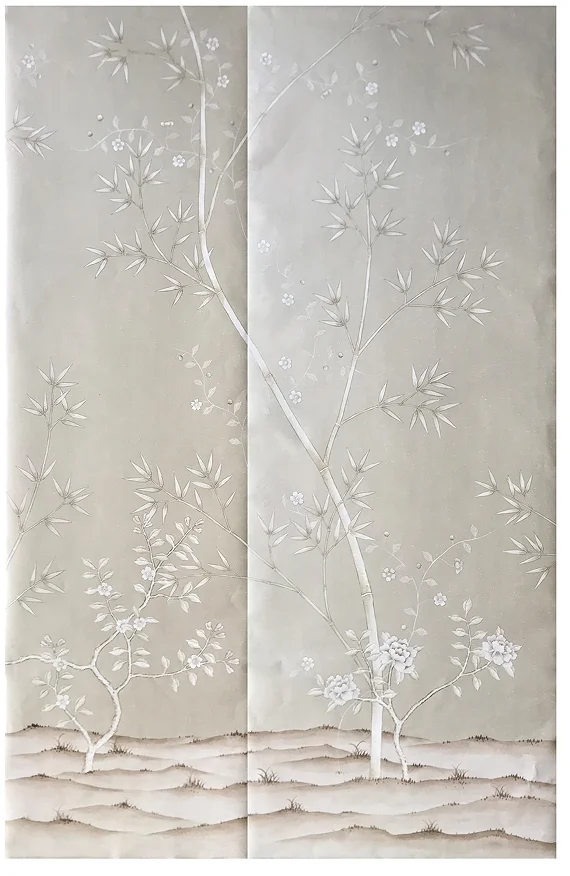 خلفيات مصنوعة يدويًا مخصصة مرسومة يدويًا على شكل زهرة/خيزران لغرفة النوم/العيش/الدراسة/غرفة الطعام/الشرفة/الأريكة/جدار التلفزيون Papel Pintado #3