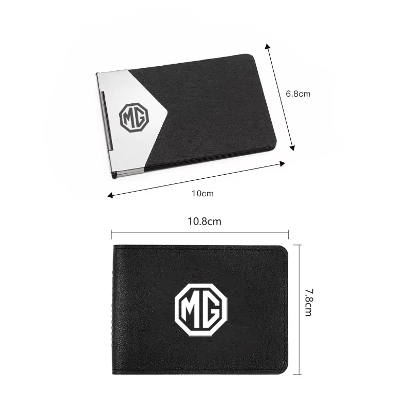 Leather Car Logo ID Document Holder Card Cover For MG ZS MG5 GS HS