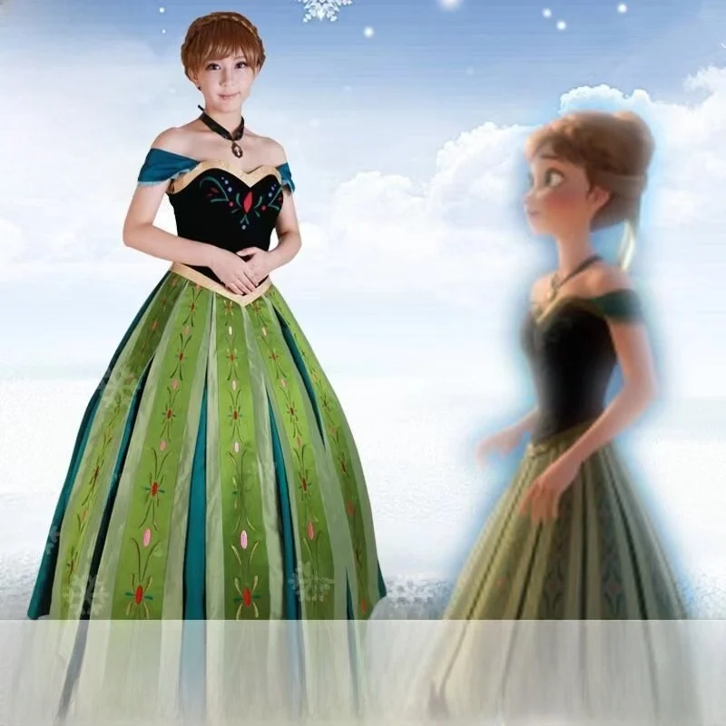 

Новый костюм принцессы Анны: платье, комплект для Хэллоуина, ежегодных встреч, вечеринок, косплея, сценических выступлений, традиционная женская одежда Ханьфу