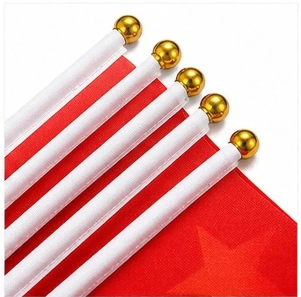 1Set Handheld Stick Flags Mini China National Flag Portable Dacron Material Ideal for Party Festival Sports Club Decoration