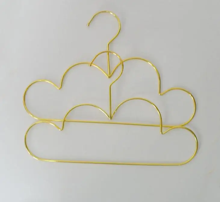 Gold Cloud Hanger Children Baby Clothes Rack Metal Hanging Clothes Hanger For Kids Closet Organization Wholesale