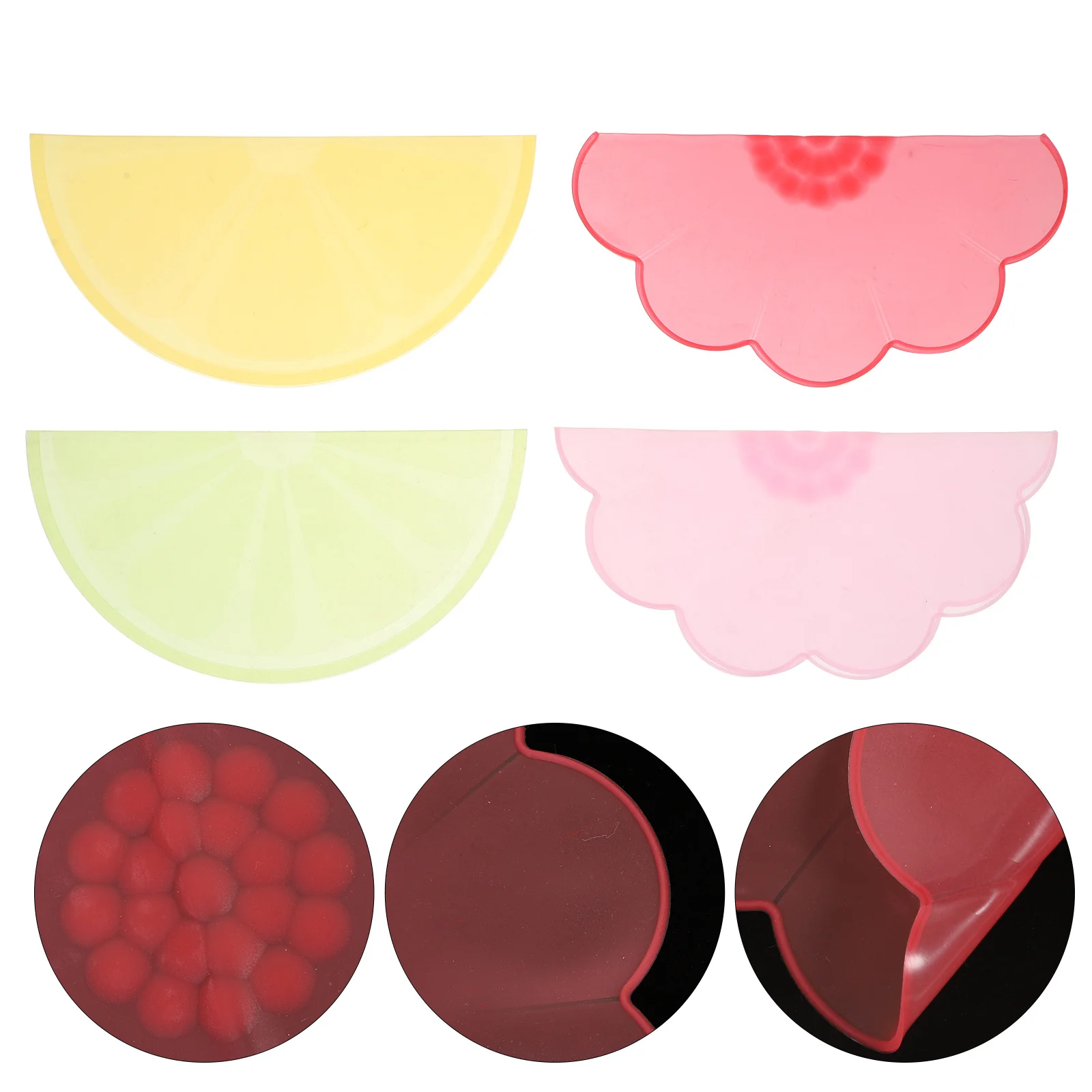 

4Pcs Silicone Lids for Bowls Freshness Seal Cover Leak Proof Stretchable Fit All Shapes Oven Refrigerator Compatible