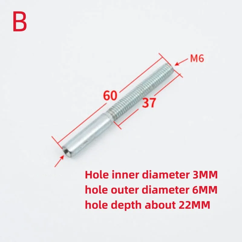 Imagem -04 - Elevador Hall Porta Wire Rope Head m5 M6hollow Screw Acessórios de Ajuste de Fio de Aço mm mm Pode Ser Usado 10 Pcs