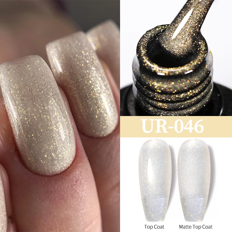 UR SUGAR 7.5ML Gold Aurora Shiny Color Gel Nail Polish Sparking Manicure Nail Gel Semi-permanent Varnish UV LED Gel Nail Art