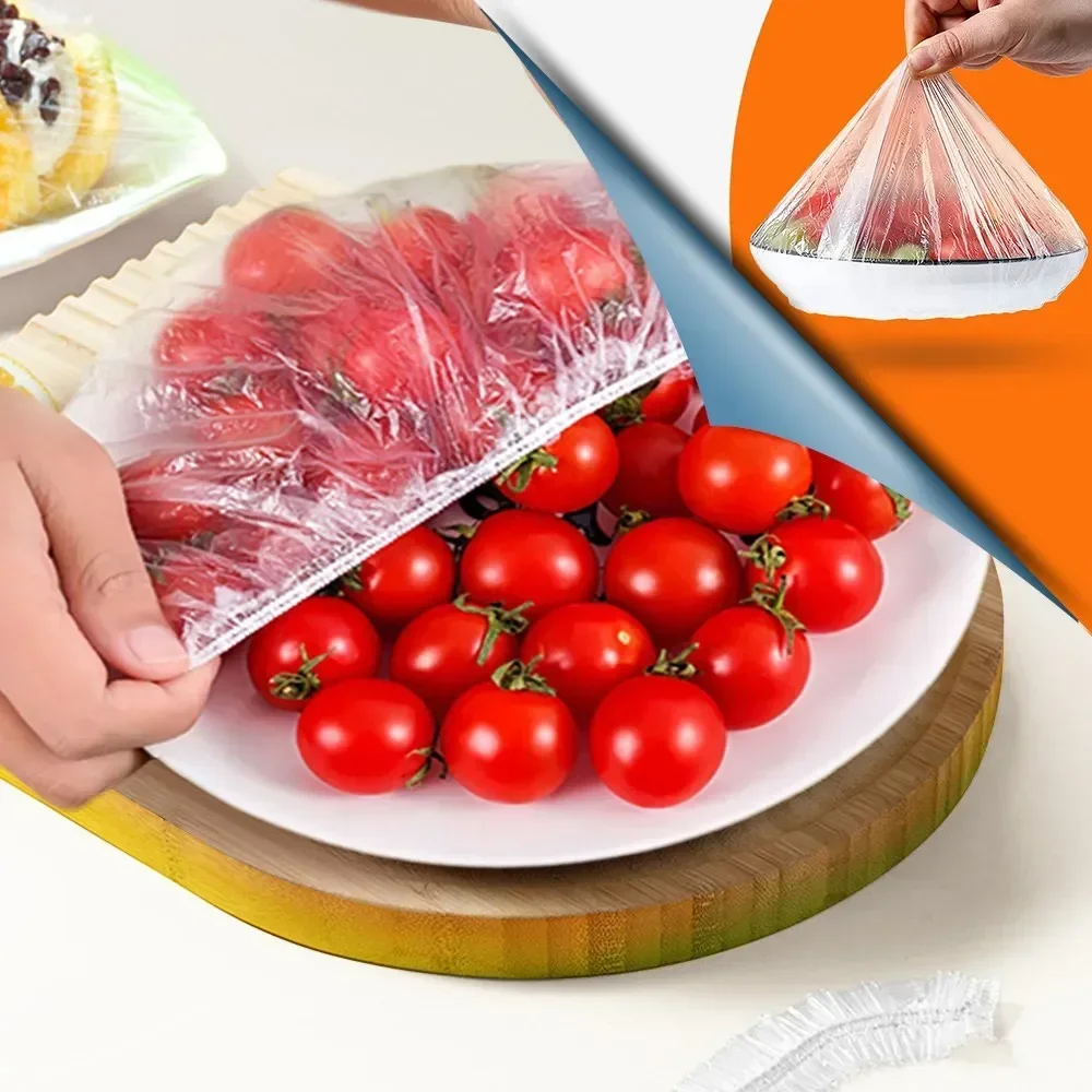 

Lids Film Bag For Fruit Kitchen Bags Food Plastic Caps Keeping Charlotte Disposable Saver 100pcs Cover Bowls Fresh Storage Cups