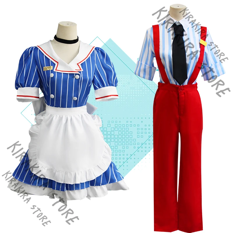 

Kasane Teto Housemaid Outfit Cartoon Clothing Customs Clothes Lolita Cosplay Hypnotist Comic-con Fitting Complete Set Hallowmas