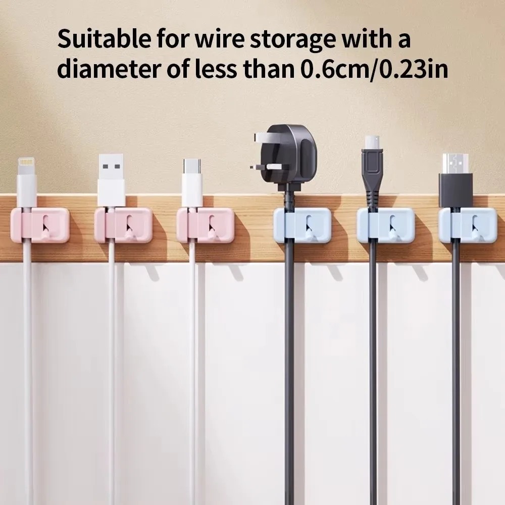 New No-Drill Mounting Desk Cable Organizer Simple Bundling Clips Cord Organizer Securing Cable Clips Office Organization