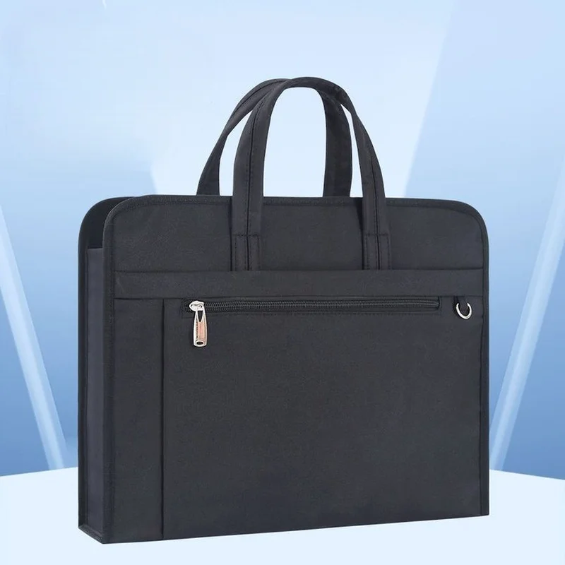 New Fingerprint Lock Canvas Briefcase for Men Anti-theft Zipper Lock Business Handbag Laptop Bag Travel Luggage Accessories