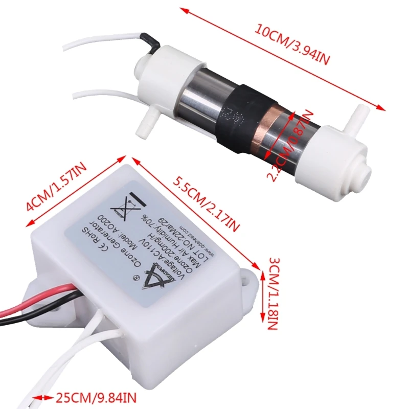 AC110V 200mg مولد أنبوب DIY بها بنفسك معالجات المياه لتنقية الهواء المنزل جديد دروبشيب