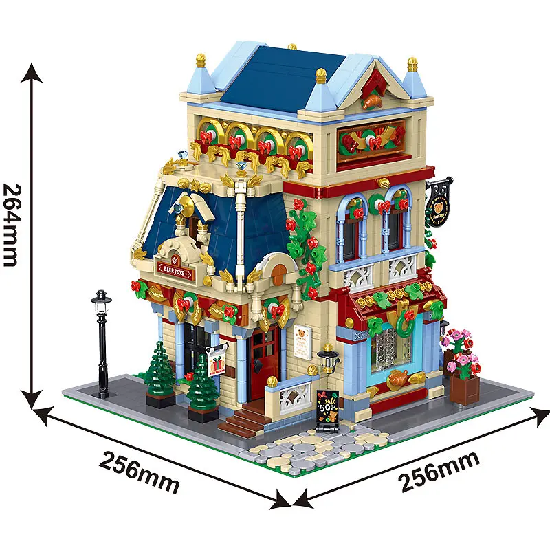 وحدات منزل الدب مخزن نموذج 33230 مدينة عرض الشارع لعبة متجر اللبنات الطوب الجمعية لتقوم بها بنفسك لعب هدايا عيد ميلاد الأطفال
