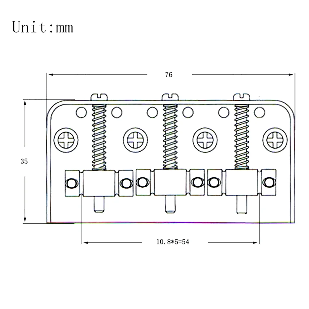 1set Electric Guitar Bridge 6 string Bridge Brass 3-Saddles for Tele Telecaster Electric Guitar