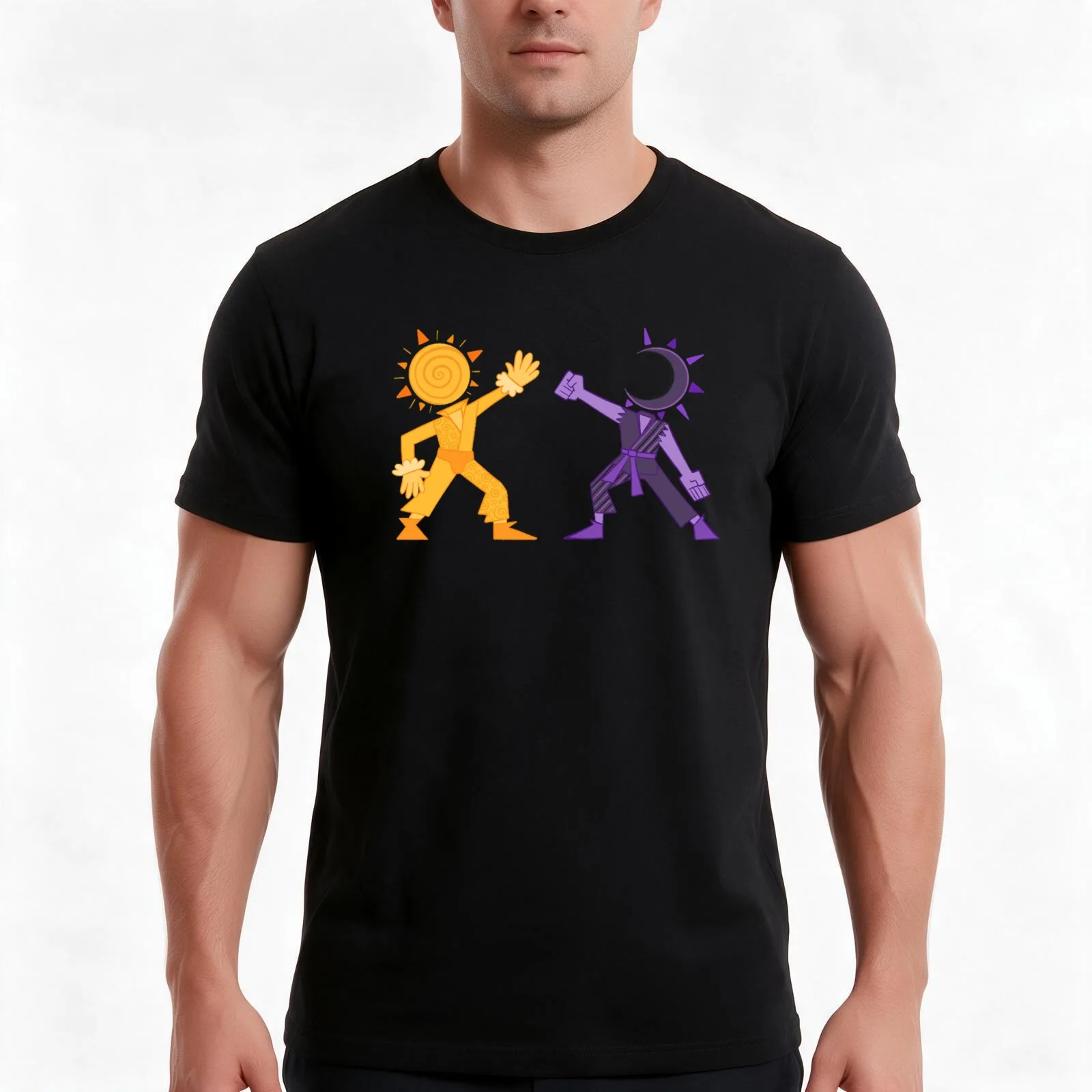 Dayman v Nightman Men T Shirt cotton Men T Shirt plain for man package