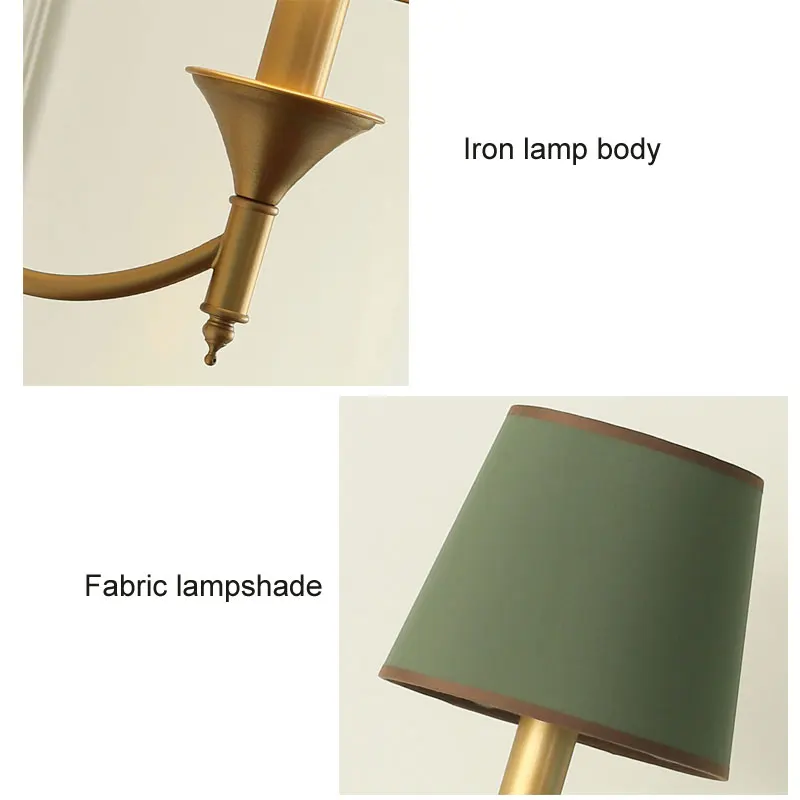 New Creative Fabric E14 Wall Lamp Bedroom Bedside Lamp Modern Simple European Living Room Hotel Study Office Wall Light Lamps