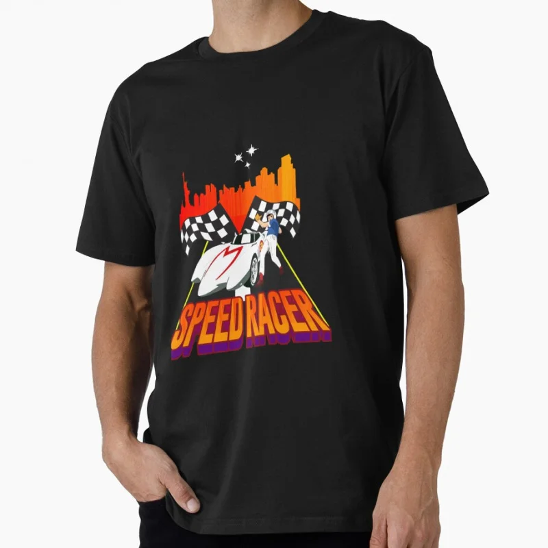 

1208 Speed racer go racer Anime Gift t shirt for man Mach 5 Manga print Graphic Tee Y2K clothes All size S-6XL Cartoon Tops