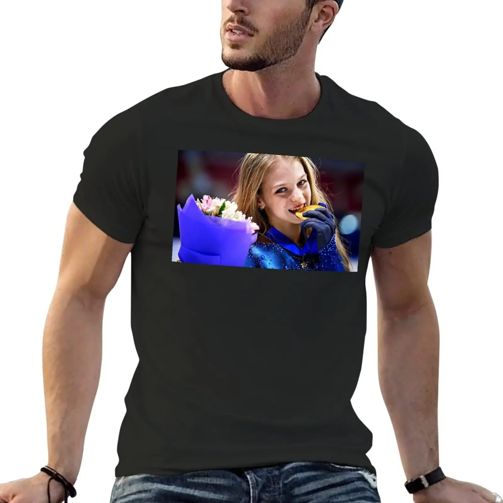 Alexandra Trusova -Figure Skater Medalist T-Shirt shirts graphic summer tops black t-shirts for men