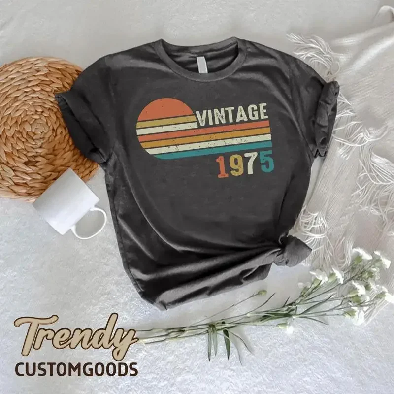 Retro 1975 T Shirt Vintage Birthday 50th Party Hello 50 For Him Her Turning