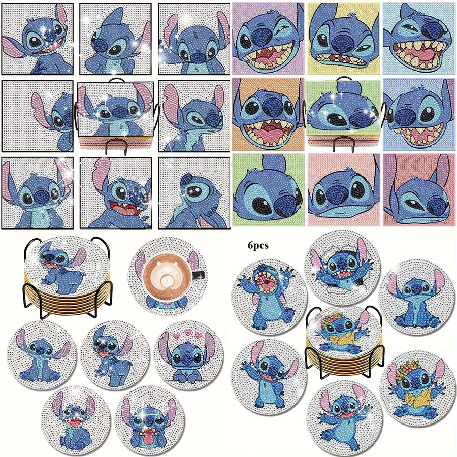 Дисней мультфильм ЛИЛО и Стич ручной работы 5D DIY материал посылка мозаика подставка изоляционный коврик Сращивание искусства подарок на день рождения