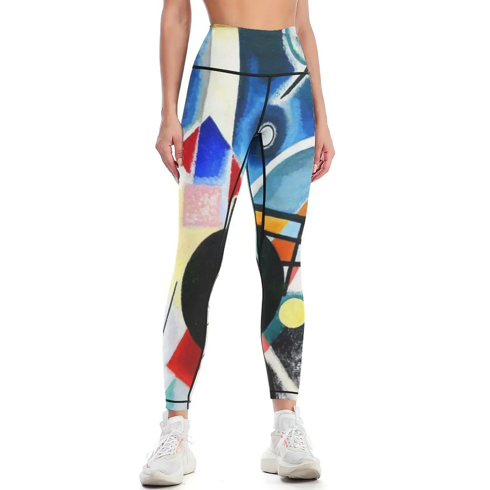 

Wassily Kandinsky - A Center 1924 Leggings leggins push up woman Tight fitting woman Women's sports Womens Leggings