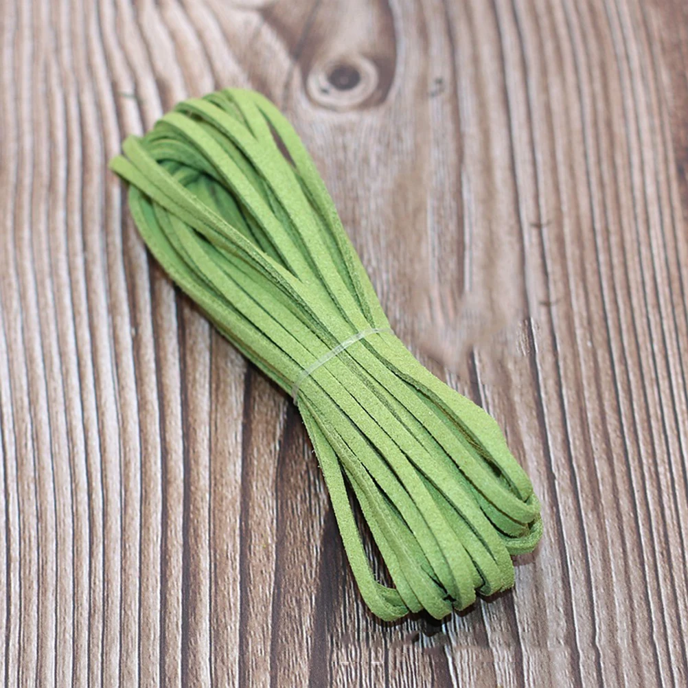 

6pcs 5 Meters 3mm Flat Faux Jewelry Cords Rope for Bracelet Necklace Making(Dark Grey, Blue, Green, Mint Green, Purple a