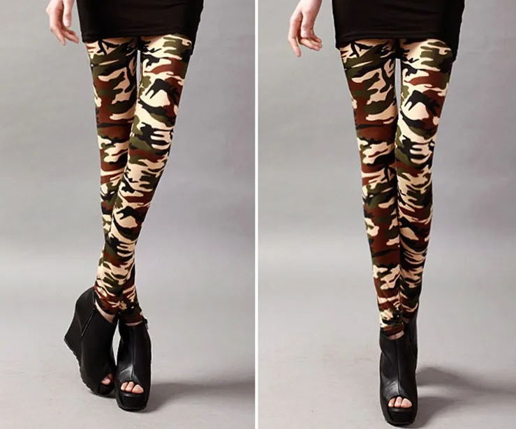 Leggings de camuflaje verde militar para mujer, pantalones de entrenamiento, pantalones vaqueros de imitación, Fitness, Sexy