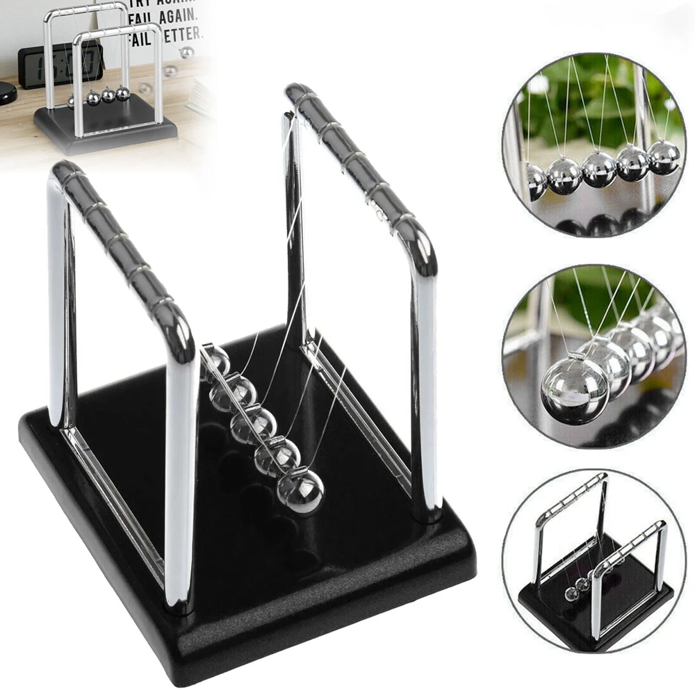 3 Size Newtons Cradle Pendulum Balance Ball School Teaching Supplies Physics Science Perpetual Motion Physics Pop Toy Decor Gift