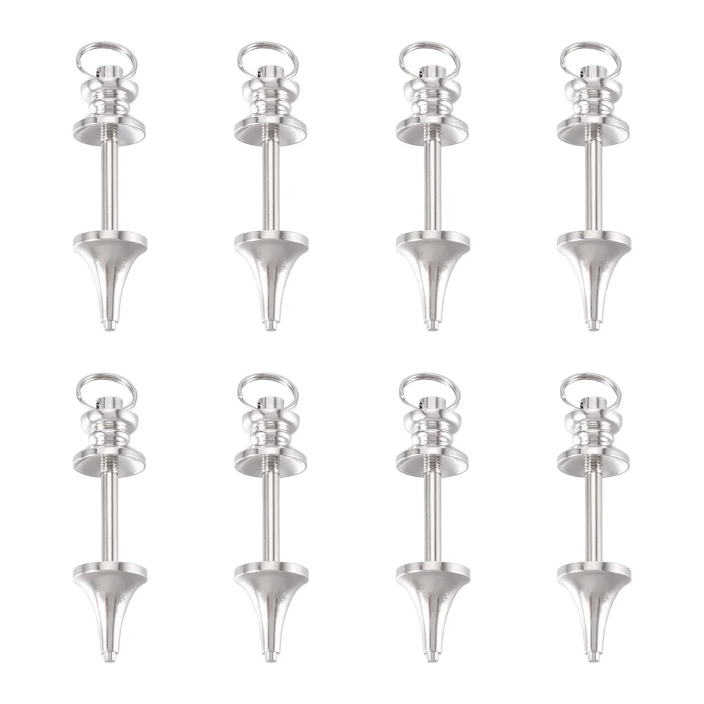 10 Set Blank Screw Pendulum Pendants Pinch Bails Platinum Color for Necklace Healing Dowsing Charms Making  42x12mm Hole 9mm