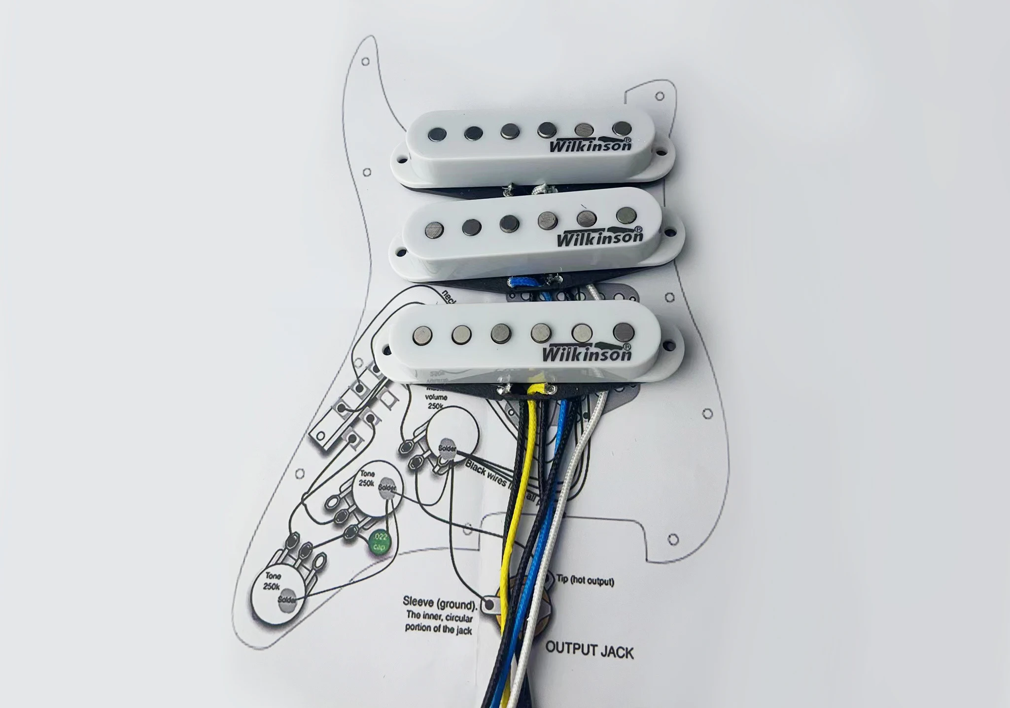 Wilkinson WVS 60\'s Alnico5 SSS Single Coil Guitar Pickups With Copper shaft Wiring Kit for-Stra /1 Set